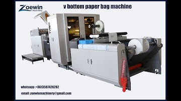 Machine à sacs en papier FLAT BOTTOM PAPER BAG MAKING MACHINE WITH PP WINDOW ROBTECH