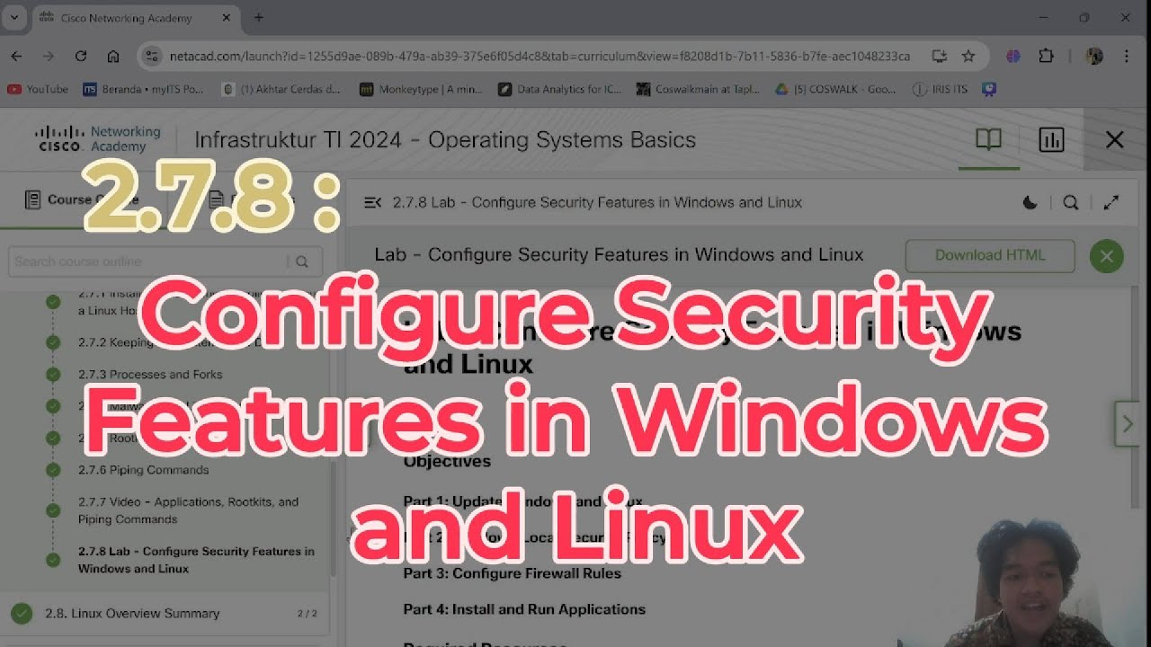 2.7.8 Lab - Configure Security Features in Windows and Linux - YouTube