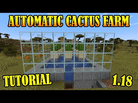 Automatic Cactus Farm For Minecraft 1.18 (EASY TO BUILD)