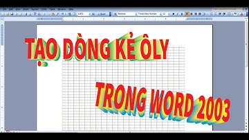 tạo dòng kẻ ôly trong word  2003