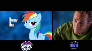 My Little Pony Equestria Hills 90210 and Beverly Hills 90210 opening comparison.