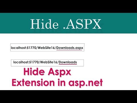 how to hide aspx extension in asp.net c#