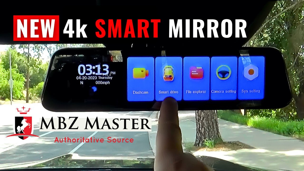 10'''' UHD 4K Touchscreen Mirror Dash Cam Backup Camera Front and 1080P  Rear View with GPS WiFi