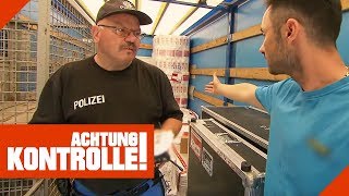 Fehlende Ladungssicherung im LKW! Fahrer zeigt keine Einsicht! | Achtung Kontrolle | Kabel Eins