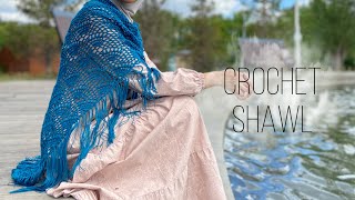 Шаль крючком "ЛЕТНЕЕ НАСТРОЕНИЕ" /crochet shawl tutorial/