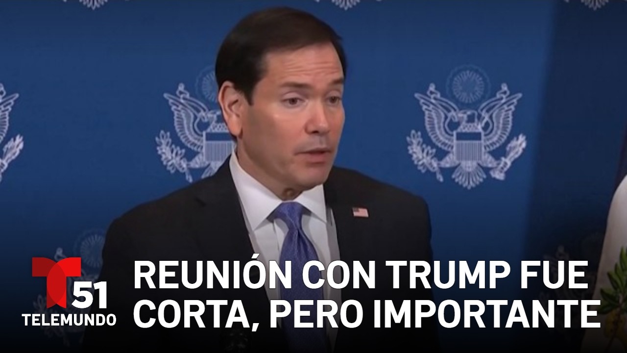 Marco Rubio dice que reunión Trump-Delcy Rodríguez fue corta pero importante