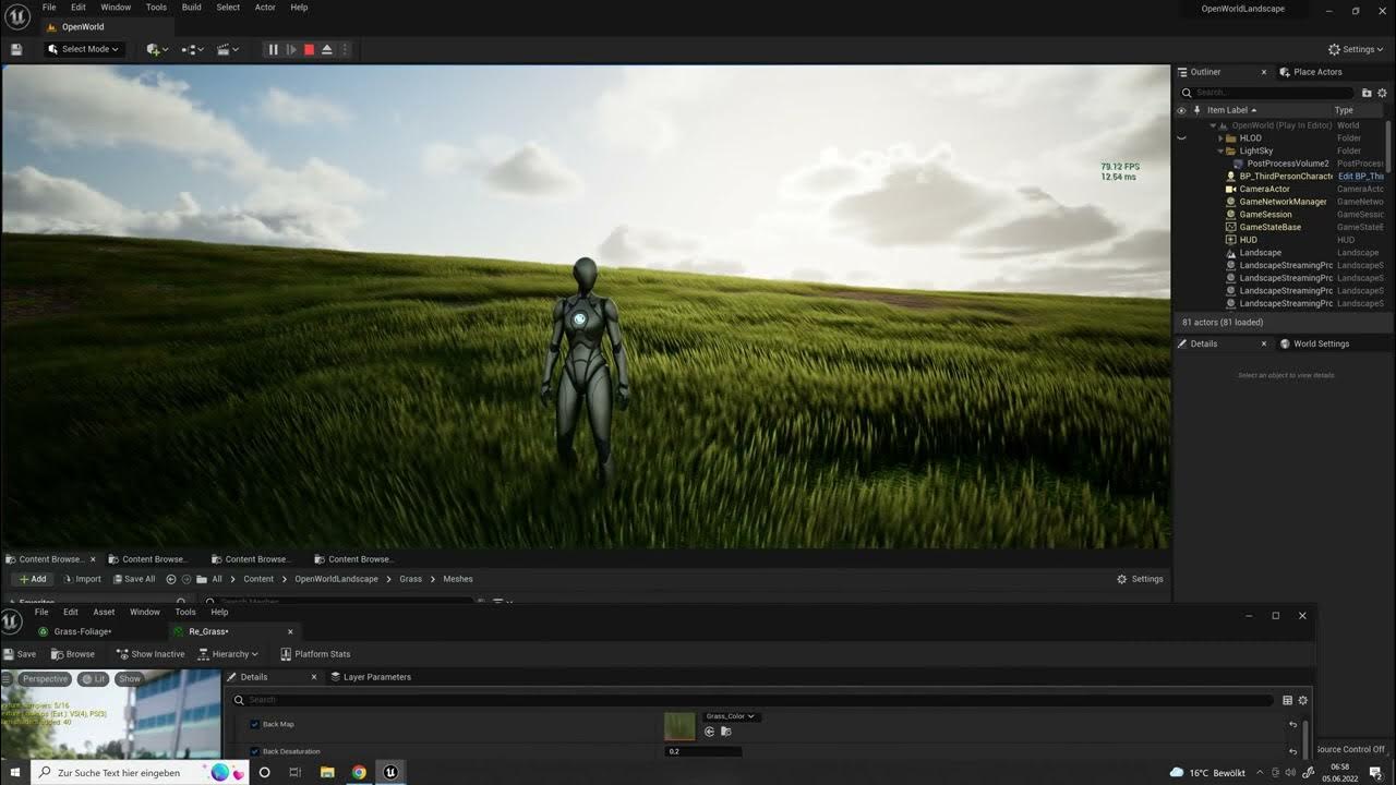 Unreal Engine 5 Grass Color Change Full of Grass Very Good Performance