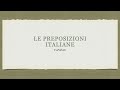 Le preposizioni italiane