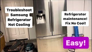 Samsung Refrigerator FREEZER not cooling. Troubleshooting problem-solving.