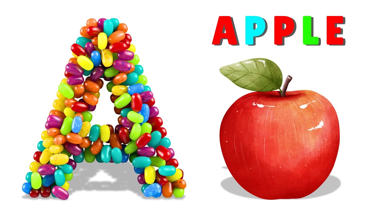 A for apple 🍎- Toddlers videos educational,Alphabet song super simple ...