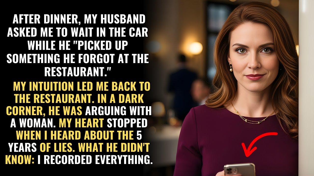 He asked to WAIT in CAR, but I FOLLOWED my HUSBAND and RECORDED 5 YEARS of LIES without HIM knowing.