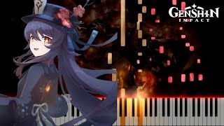 ｢Hu Tao: Any Last Words?｣ - Hu Tao Demo Genshin Impact OST Piano Cover [Sheet Music] Resimi