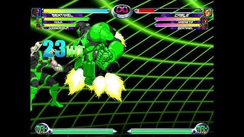 mvc2 Sentinel meterless 100% vs Cable (easy version)