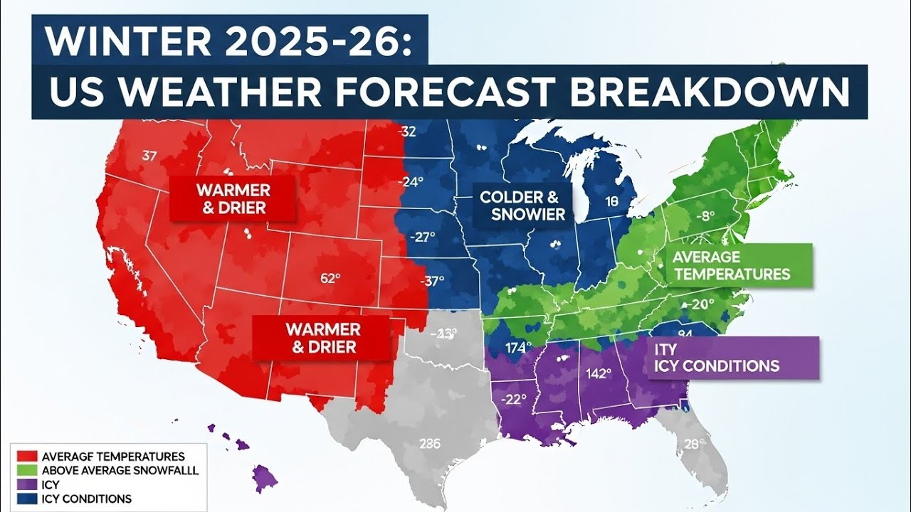 Winter 2025-26: US Weather Forecast Breakdown#USWinterForecast# ...