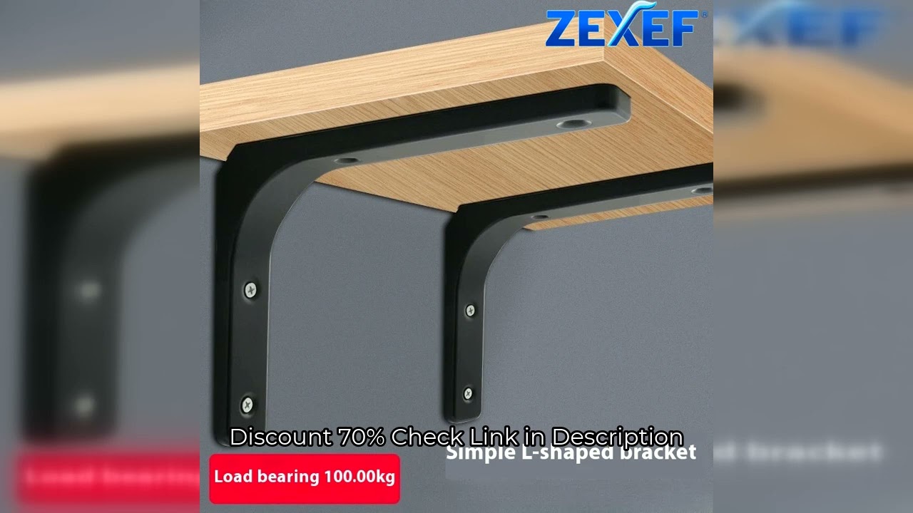 ZEXEF Stainless Steel Shelf Bracket L Shape Angle Bracket Heavy Duty Wall Mount Support Fixing Brack