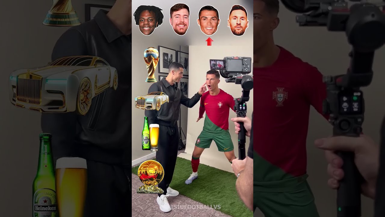 IShowSpeed MrBeast Ronaldo Messi Shorts Footballshorts