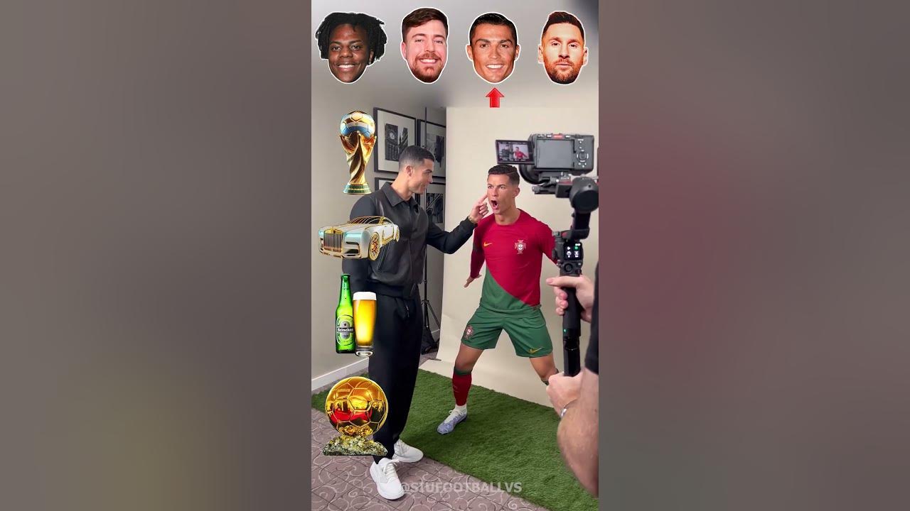 IShowSpeed, MrBeast, Ronaldo, Messi 🤯🔥 #shorts #footballshorts #ronaldo
