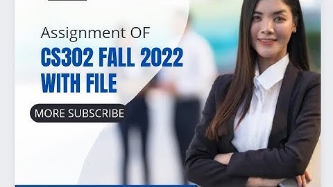 CS302 ASSIGNMENT Fall 2022 WITH FILE