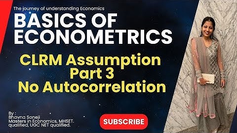 Assumptions of CLRM | No Autocorrelation between the residual /error term |