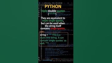 triple double quotes in python | multiline strings | #Python | @pythink1 | #python for beginners