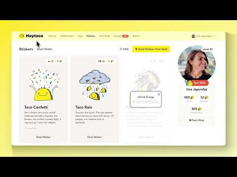 HeyTaco for Slack: Stickers