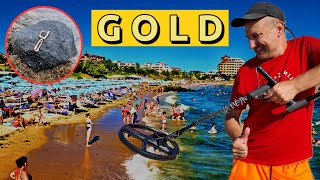 ⛱️RAISING GOLD IS EASY Gold earring FROM THE BEACH. Gold digging on the beach. Beach search. XP DEUS