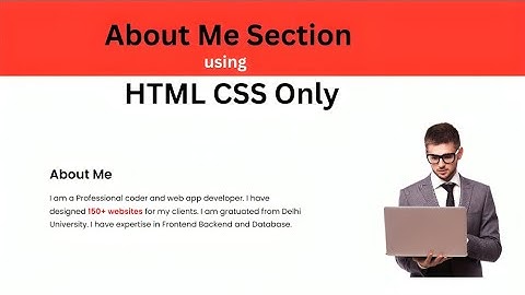 How to Make About Me Section using HTML CSS | VSClass Online | Portfolio Website #2