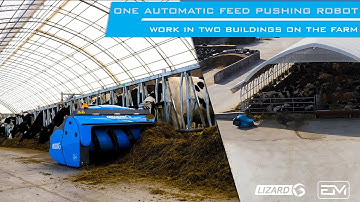 One automatic feed pushing robot work in two buildings on the farm | Watch video with @Pawel9805 |