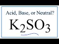 Reactions and Properties of K2SO3