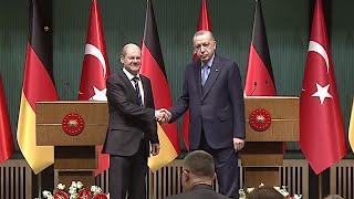 14.03.2022 - Olaf Scholz & Recep Tayyip Erdoğan - Krieg Russland/Ukraine [Originalton/Untertitel]