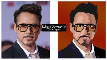 Robert Downey Jr Vector Art | Tony Stark | Iron Man | Vector Portrait | Speed Art