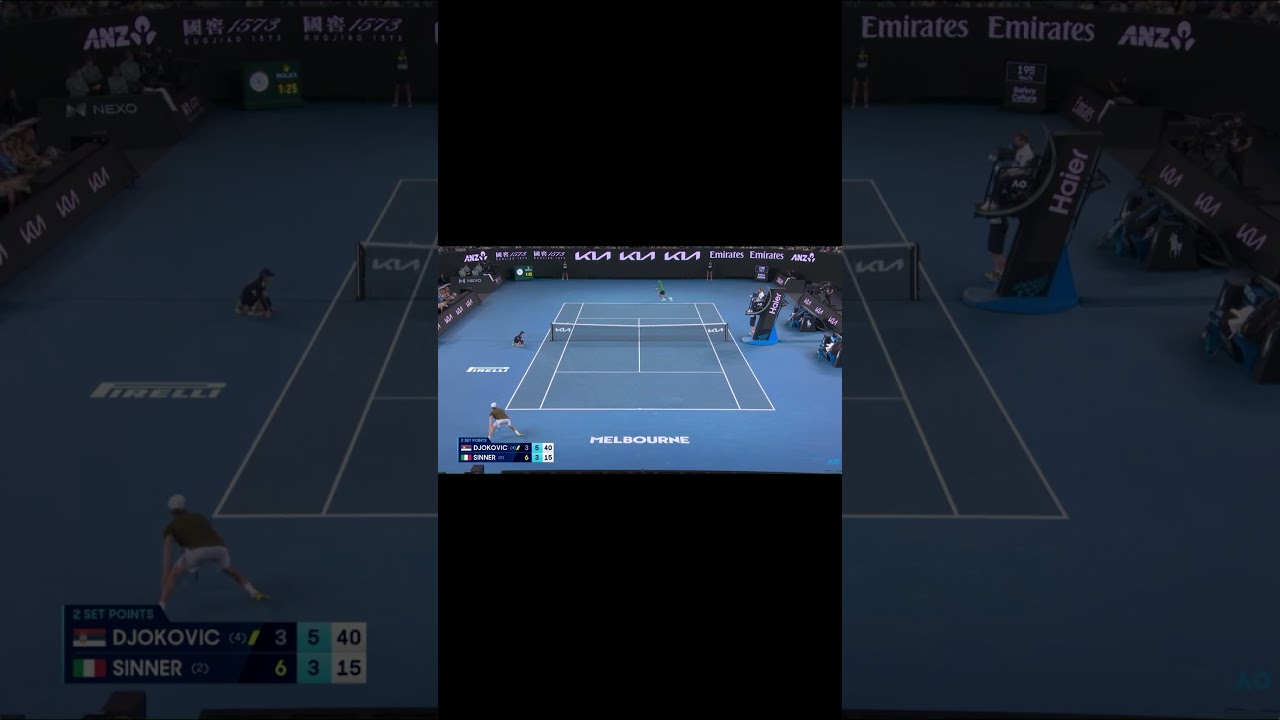 Djokovic won 2nd set in the semis