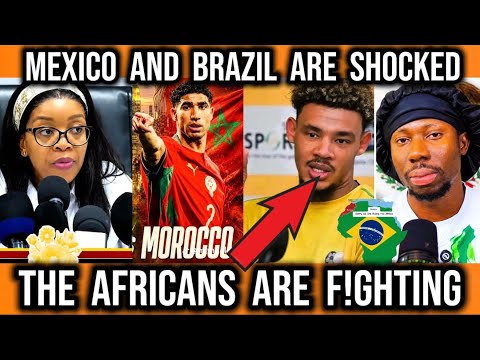 Americans, Mexico And Brazil React To The Africans F!ghting Each Other DuringThis World Cup. 