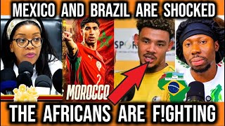 Americans, Mexico And Brazil React To The Africans F!ghting Each Other DuringThis World Cup. 