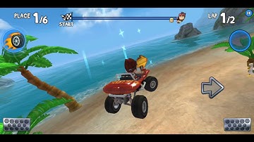 Beach Buggy Racing Coconut Cap Level 8 Crab Cove Walkthrough | ST Warriors Gaming | STW