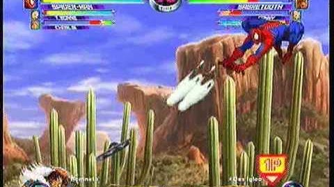 MvC2 Online (360): Brett (Cha/Spid/Tron) vs Das igloo (Cam/Sab/Ken) 11 .:11.18.09:.