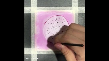 What slice of fruit is it? Let me know in the comments. /Pitaya slice /0327 /Fruit Slice /Kid Art