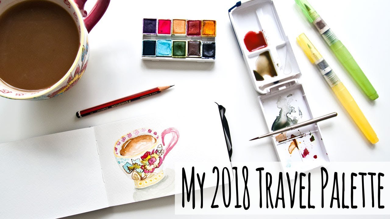 Travel Watercolor Set Tips - Winsor and Newton Cotman Mini Plus Palette  Hack & Test Paint 