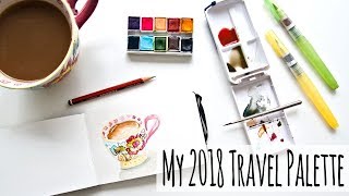 Travel Watercolor Set Tips - Winsor and Newton Cotman Mini Plus Palette Hack & Test Paint
