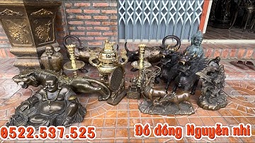 Ngày 23/12 Cặp trâu đồng _ Tượng Phật Di lạc _ Hổ đồng _  #đồcổ #đồđồng#đồđồngNguyễnNhi