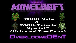 Universal Tree Farm (2000+ Subs/200th Tutorial Special) - Minecraft Xbox 360/PS3 - [Tutorial]