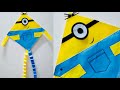 How to make cute minion kite2