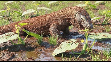 Komodo Dragon vs Ant Swarm: Giant Lizard ATTACKED by an Army of Ants!