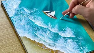 Easy Way to Paint a Beach Scene / Acrylic Painting for Beginners by Joony art 17,090 views 1 month ago 9 minutes, 1 second