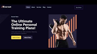 React JS modern website | Gym management system | along with Tailwind css the best match