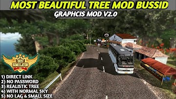 🌴Ets2 Ultra Realistic Tree Mod For Bus Simulator Indonesia।।Mod Bussid 3.7.1।।Mod map Bussid