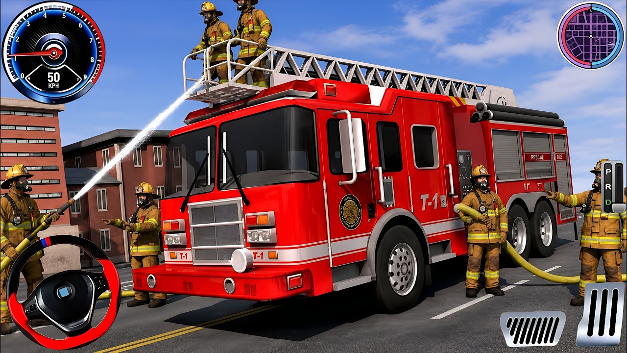 City Rescue Fire Truck Drive Simulator 3D - New Fire Fighting Fireman's ...