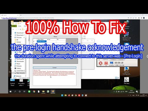 100% How to Fix the pre-login handshake acknowledgement the pre-login handshake failed