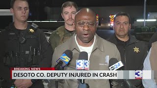 DeSoto Co. deputy hospitalized after getting hit by driver on I-269