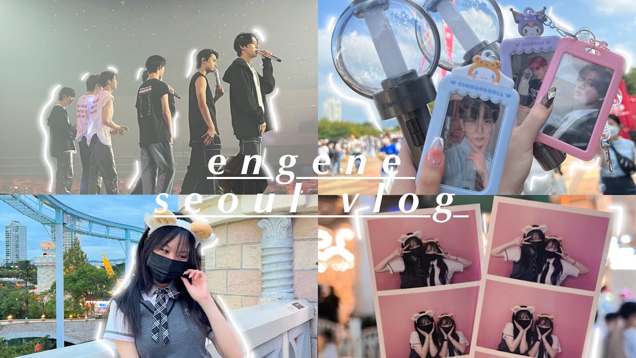 engene log ✦ seoul vlog, lotte world, myeongdong, enhypen manifesto world tour concert ⋆｡˚ ☁︎